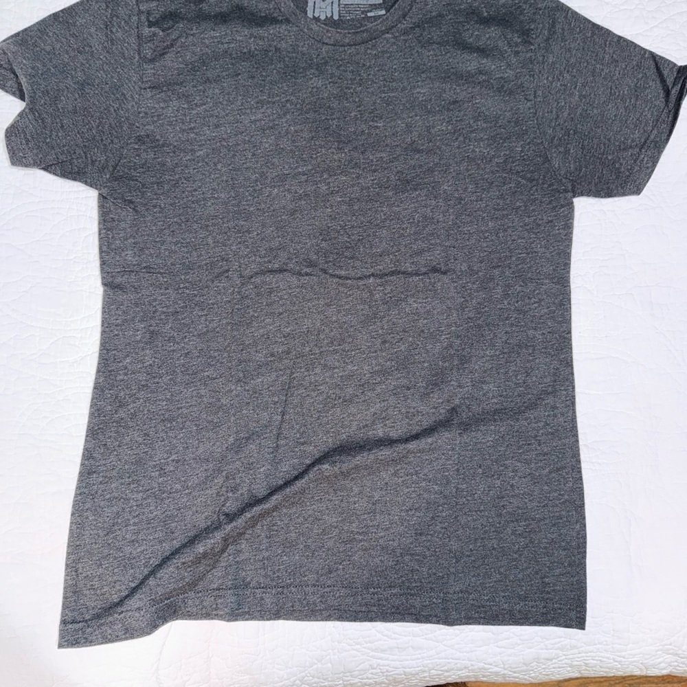 INTO THE AM Charcoal Gray Premium Fitted Tee – Size Large